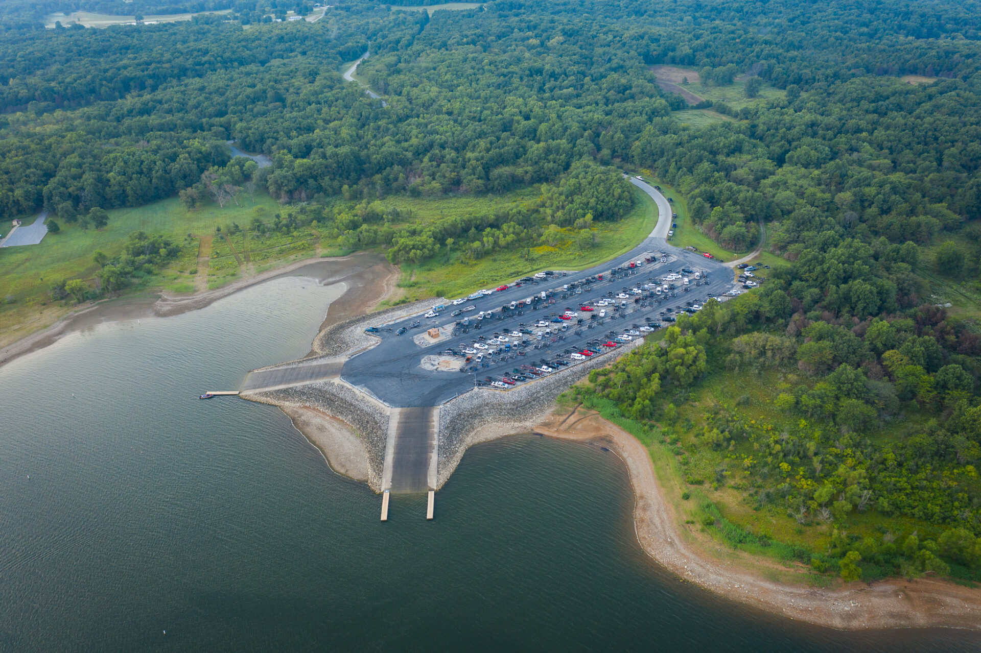 Shawnee Bend Boat Ramp Public Use Area Aerial View 